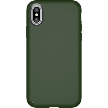 Speck Presidio Case - удароустойчив хибриден кейс за iPhone XS, iPhone X (зелен)