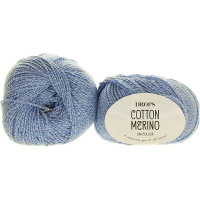 Drops Cotton Merino 30 bleděmodrý melír