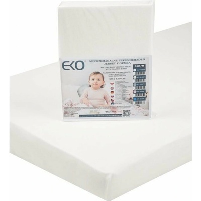 EKO Prestieradlo s gumou džersej biele 60x120