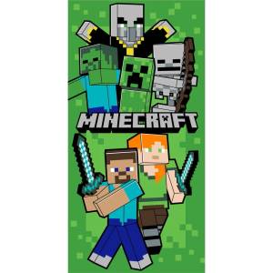 Jerry Fabrics Зелена памучна детска кърпа 70x140 cm Minecraft Let´s Survive - Jerry Fabrics (24TW138)