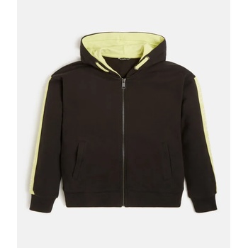 Image 1 of GUESS Суичър за момче в черно с жълти ленти Guess