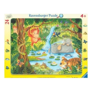 Ravensburger Verlag Ravensburger Kinderpuzzle - 06171 Dschungelbewohner - Rahmenpuzzle für Kinder ab 4 Jahren, mit 24 Teilen