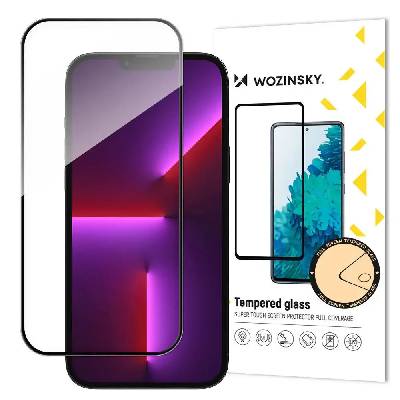 Скрийн протектор от закалено стъкло Wozinsky Full Glue за iPhone 16 Plus (Wozinsky Tempered Glass Full Glue iPhone 16 Plus Black)