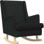 vidaXL Люлеещ се стол Черен 62 x 80 x 85 см текстил (42029964)