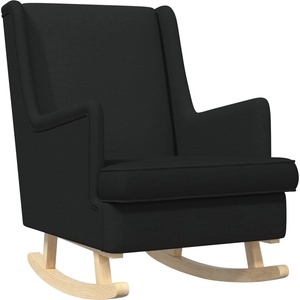 vidaXL Люлеещ се стол Черен 62 x 80 x 85 см текстил (42029964)