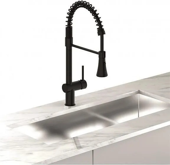 Inter Ceramic Стоящ смесител за кухня, Inter Ceramic, ICF 7561017B, с изтеглящ се душ с две функции (7561017B)