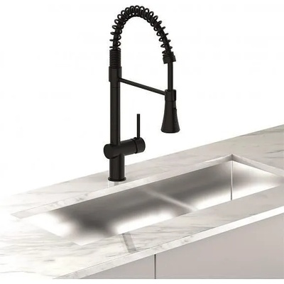 Inter Ceramic Стоящ смесител за кухня, Inter Ceramic, ICF 7561017B, с изтеглящ се душ с две функции (7561017B)