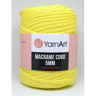 Macrame Cord 5 mm barva 754 světle žlutá