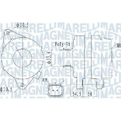Alternátor MAGNETI MARELLI 063732142010