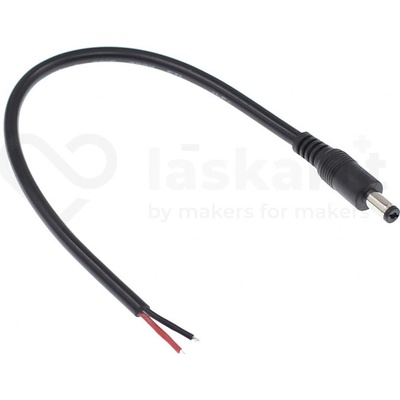 LaskaKit Konektor DC 5.5/2.1mm 18AWG samec 30cm kabel – Zboží Dáma