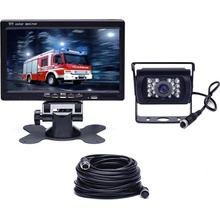 PODOFO Parkovací systém TRUCK F0505, 18IR LED kamera s 7" LCD displejem na palubku 10m 4pin kabel