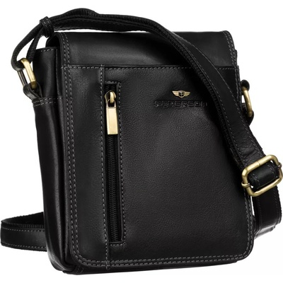 Peterson pánská kožená taška přes rameno PTN TB-7032 BLACK