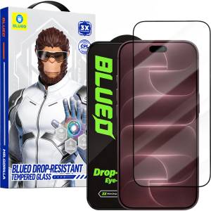 Blueo Стъклен протектор за iPhone 18 Pro Max / iPhone 17 Pro Max / iPhone 16 Pro Max - Drop-Resistant Tempered Glass - Blueo - Черен