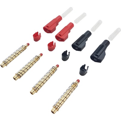 fusion Banánky zlacené 4 mm s bezpečnostnostním krytem 2 páry