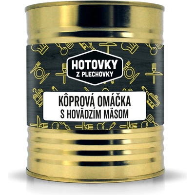 Hotovky z plechovky Kôprová omáčka s hovädzím mäsom 800 ml