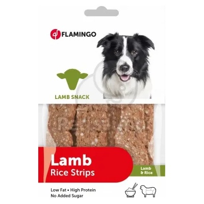 Flamingo Lamb Snack - ленти с агнешко и ориз 85 г