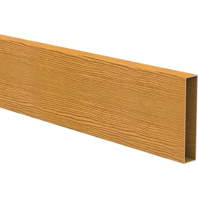 Hliníková plotová lamela 100x20 mm, tvar obdélník, dřevodekor se strukturou, dekor LUVIA (Světlý dub) (AL-100x20x1.2-LUV-DS-3)