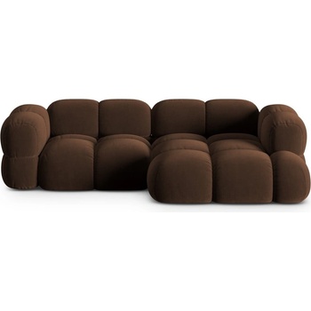 Cosmopolitan Design Тъмнокафяв кадифен ъглов диван (десен ъгъл) Loretto - Cosmopolitan Design (COS_RC_120_F1_LORETTO3)