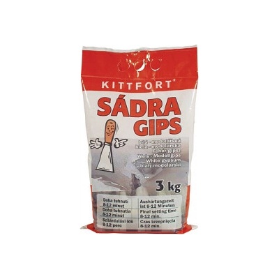 Kittfort Sádra biela modelárska 3kg Kittfort