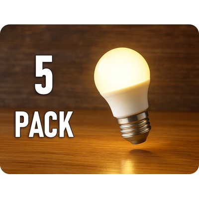 V-TAC E27 LED žárovka 6,5W 600 lm G45/5-PACK denní bílá