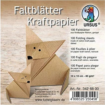 Ursus Papíry na origami 10x10cm 100ks kraft