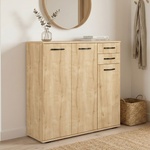 TopMebel Шкаф за обувки Infinity TopMebel от меламин в цвят дъб 108x35x108cm
