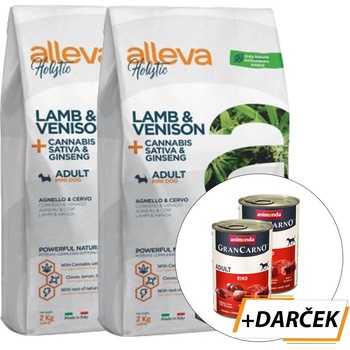 Alleva Holistic Adult Medium / Maxi Lamb and Venison 2 x 12 kg