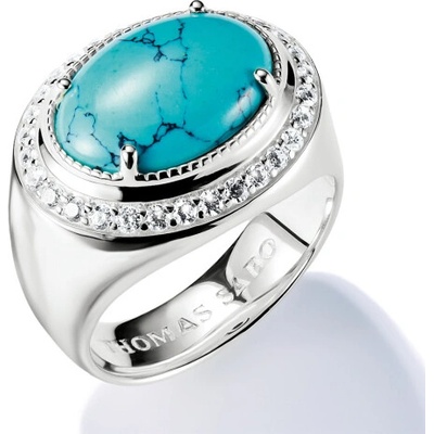 Thomas Sabo prsteň Oval Turquoise TR2505 405 17