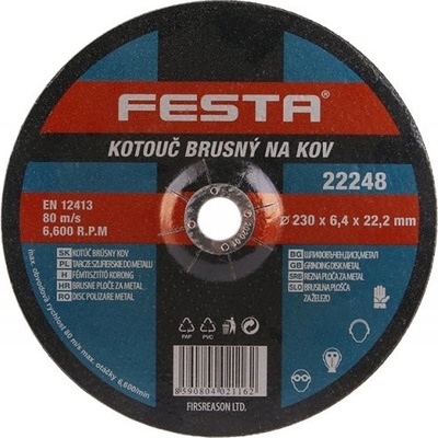 LEVIOR Kotouč brusný FESTA na kov 230x6. 4x22. 2mm