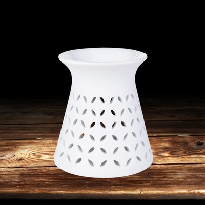 Dedra Keramická aroma lampa s jemným dekorem matná bílá – Zboží Mobilmania