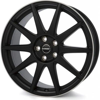 Borbet GTX 8x19 5x112 ET44 black matt rim silver