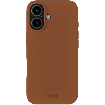Holdit Гръб Holdit Silicone за iPhone 16 - Almond Brown