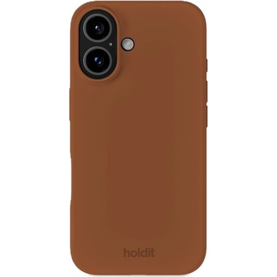 Holdit Гръб Holdit Silicone за iPhone 16 - Almond Brown