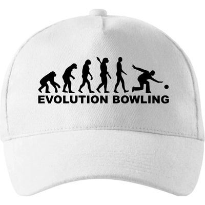 Bowling evolúcia so zahnutým šiltom a mosaznou sponou Biela
