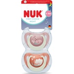 Nuk First Choice биберон залъгалка, силикон, 6-18 мес. , 2 бр. , Night, Заек/Овца (10176376)