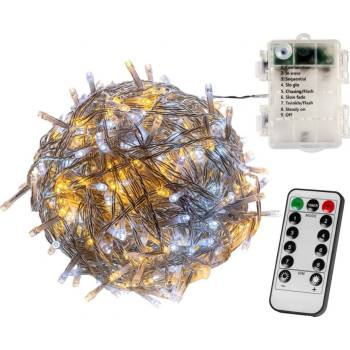Voltronic 67399 Vánoční řetěz 10 m,100 LED,teple stud.bílý+ovladač