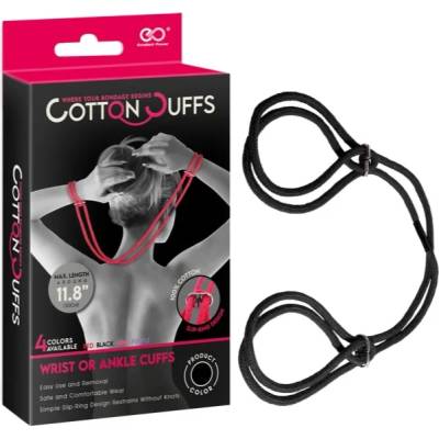 Памучни маншети за китки или глезени - Cotton Cuffs Black (NMC0002289)