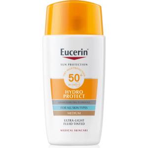 Eucerin Sun Hydro Protect тониращ слънцезащитен флуид SPF 50+ цвят Medium 50ml