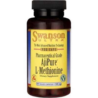 Swanson AjiPure L-Methionine, Pharmaceutical Grade 500 mg [60 капсули]