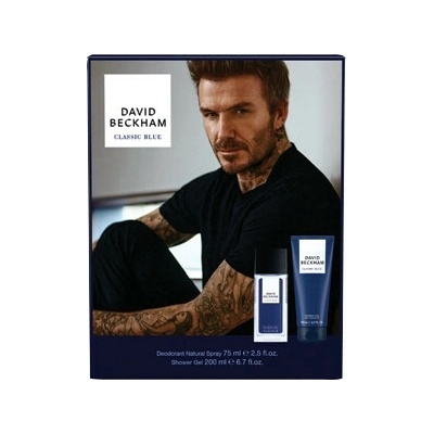 David Beckham Classic Blue pre mužov dezodorant 75 ml + sprchový gél 200 ml darčeková sada