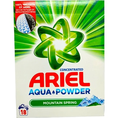 Ariel прах за бяло пране, Mountain Spring, 18 пранета, 1.17кг