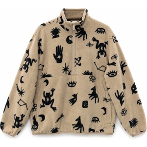 Mazine Мъжко поларено яке Mazine Printed Fleece Half-Zip Fleece jacket - Light Taupe / Mystical - размер XXL (005-7646-0115)
