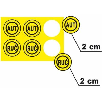 AUT, RUČ, Fólie Ø 2 cm, aršík 90 ks