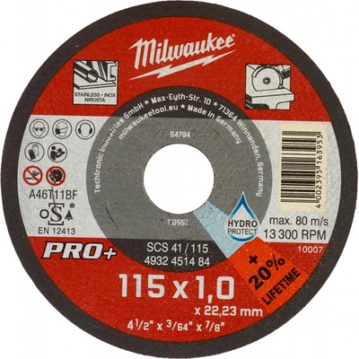 Milwaukee Rezný kotúč 115 x 1 mm 4932451484