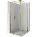 Mexen Exo-BR Duo отворяема душ кабина 70 x 70 см, прозрачна, златиста - 8182-070-070-50-00 (8182-070-070-50-00)