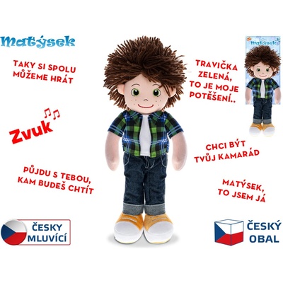 Mikro trading Panáček Matýsek - 37 cm - česky mluvící - zelená