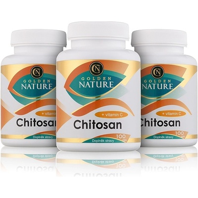 Golden Nature Chitosan + Vitamin C 300 kapslí 2+1