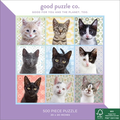 Good Puzzle Co. Пъзел Good Puzzle от 500 части - Котешки портрети