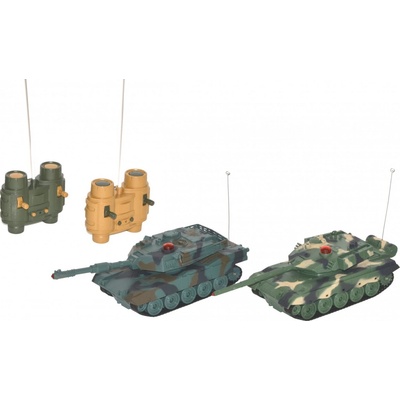 Wiky Tank RC 2 ks 20cm tanková bitva+dobíjecí pack 27MHZ se zvukem se světlem v krabici 34x16x20cm
