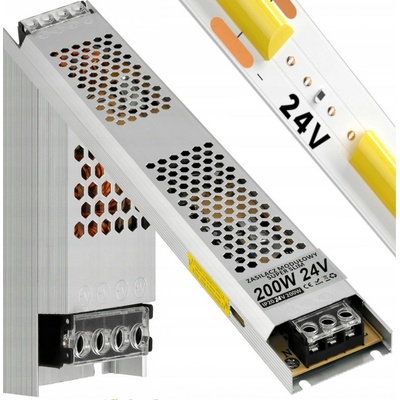 BERGE Tenký LED zdroj 24V - 200W - 8,33A - IP20 PS-SS-24V-200W